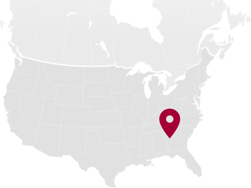 Map point at Alpharetta, GA